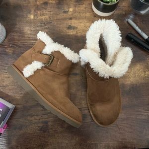ankle fur booties
